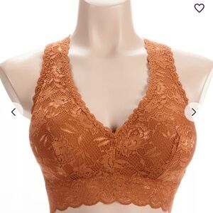 NWT Cosabella Never Say Never Curvy Racie Racerback Bralette Dark Copper Small